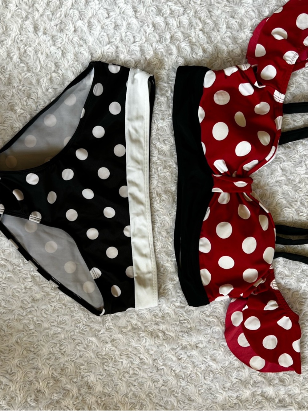 Torrid Minnie Mouse Polka Dot Bikini Set - Red & Black